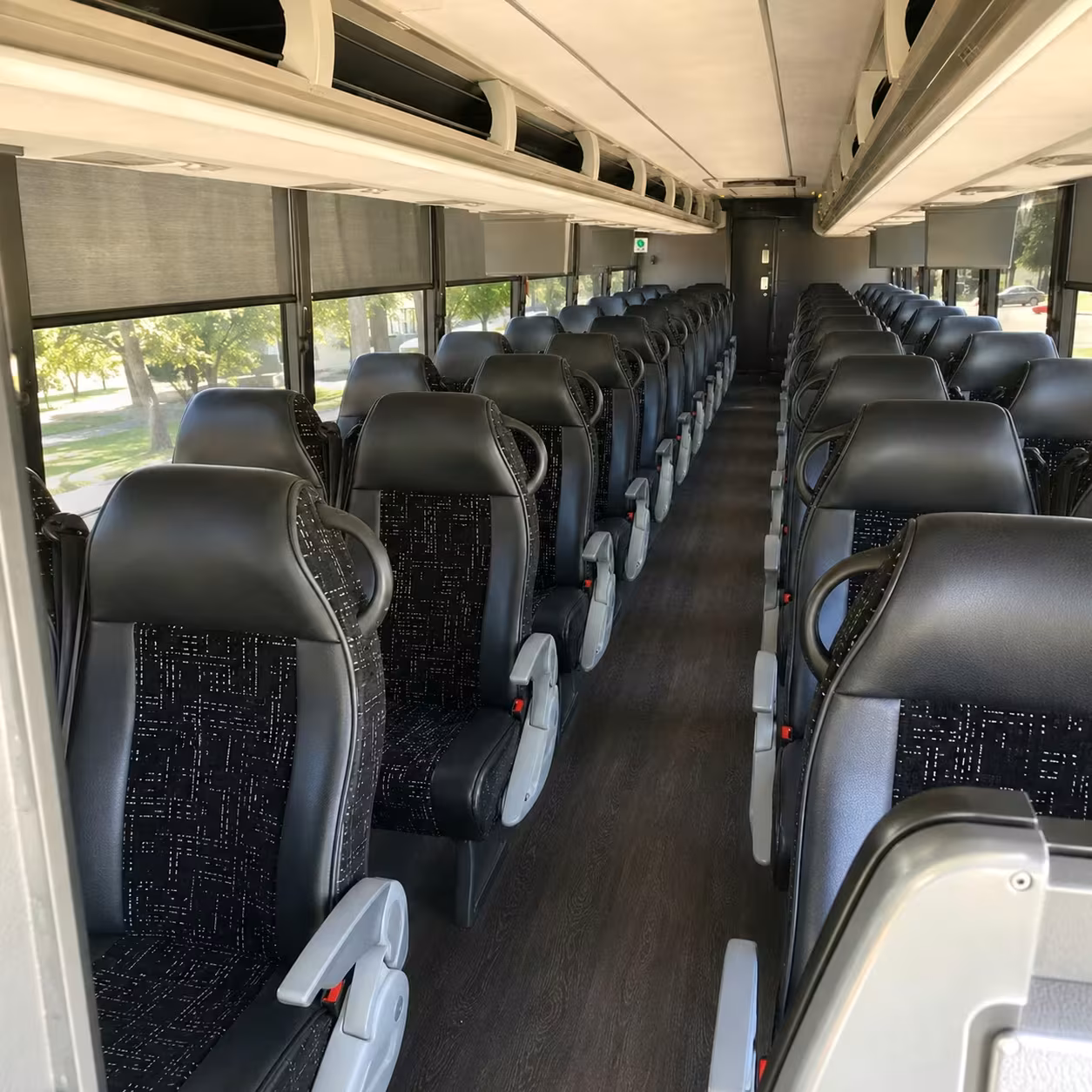 56 passenger charter bus interior