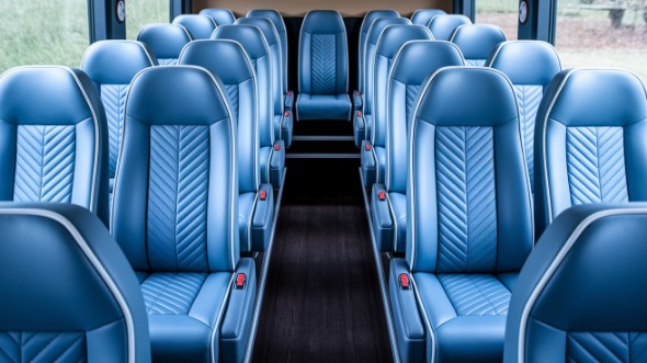 cleveland 28 passenger minibus inside