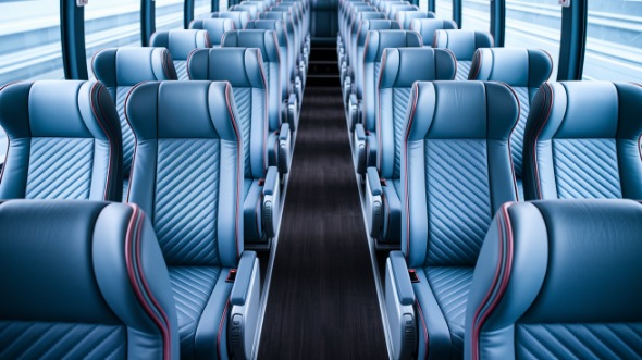 cleveland 50 passenger charter bus interior