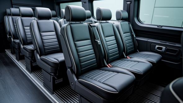 cleveland sprinter van with driver inside